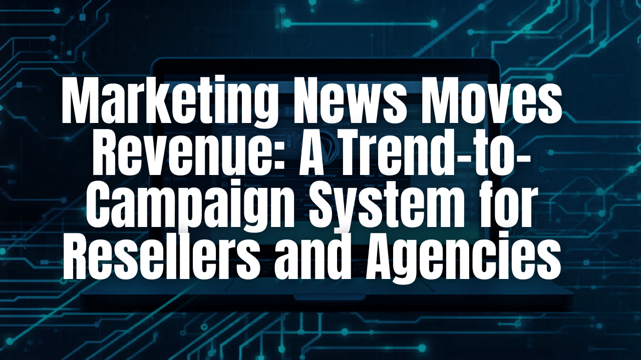 Marketing News Moves Revenue: A Trend-to-Campaign System for Resellers and Agencies